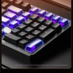 Vibrant transparent PC Supplement Keycap Set in stunning transparent red, showcasing the ethereal Dawn aesthetic with artistic gradients.