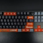 Vibrant transparent PC Supplement Keycap Set in a stunning Dawn, showcasing an ethereal glow and artistic gradient.