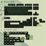 Untamed ABS keycaps set, displayed from various angles, revealing their artistic wild design, earthy tones, and premium ABS craftsmanship.