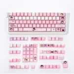 Valorant Clove Side-lit PBT Keycaps set, shown from diverse angles to reveal its ethereal butterfly design and radiant legends, ideal for RGB design.