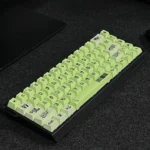 Bold Graffiti PBT Keycaps Set showcased from multiple angles, emphasizing their vibrant, expressive urban street art designs and durable PBT quality.