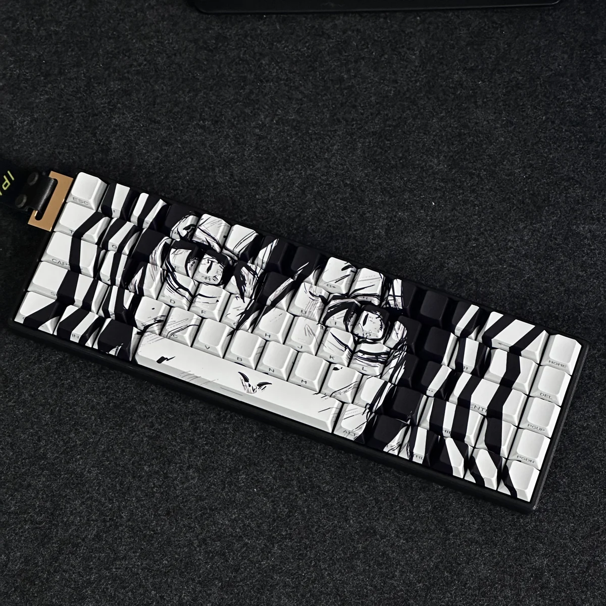 Arctic Eyes Cherry Keycap Set. Icy crystalline, ethereal glow, side-engraved, magnetic switch compatible, viewed from multiple angles.