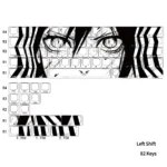 Arctic Eyes Cherry Keycap Set with side-engraved details for magnetic switches, offering a premium crystalline aesthetic and ethereal glow.