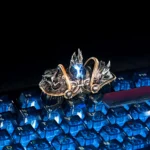 Detailed views of the hand-painted resin Arthas Menethil keycap, showcasing its intricate sculpting and formidable dark fantasy artistry, a unique Warcraft-inspired.