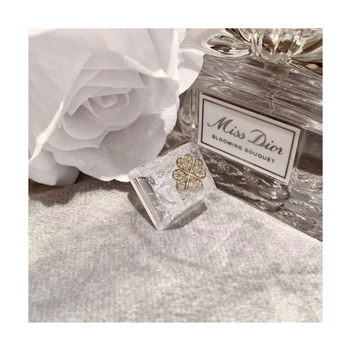 Close-up of the Window Butterfly Artisan Keycap, showcasing its delicate handcrafted butterfly window diorama from a unique angle.