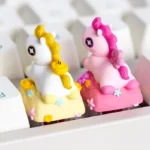 A vibrant gallery of the Auspicious New Year Keycap, showcasing its intricate Chinese fortune and love motifs from various artistic angles.