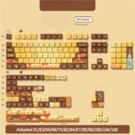 Autumn Glow MDA PBT Dye-Sub 158-key full set, showcasing warm, earthy tones and subtle seasonal motifs for an artistic, comfortable keyboard.