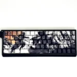 Bamboo Keycap Set with unique side-lit legends, tranquil bamboo art and premium PBT dye-sub texture from multiple angles.