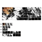 View of Bamboo Forest Duel Side-Lit PBT Keycap Set, highlighting unique side-printed legends and artistic bamboo forest art on premium PBT texture.