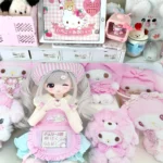 Extra-large BJD Pink Desk Mat, elegant PU leather. Image shows its soft pink surface and spacious design, a premium workspace upgrade.