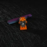 Different angle of the premium artisan Bumblebee keycap, showcasing its iconic yellow and black Transformers design and translucent build for RGB backlit.