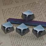 Exquisite butterfly keycap gallery views: delicate, intricate metallic butterfly design for a premium ESC key upgrade.