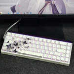 Stunning side-lit butterfly PBT keycaps set for mechanical keyboards, showcasing ethereal butterflies gracefully illuminated in a delicate dance of light effect.