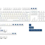 Celestial Constellation PBT Keycaps set from a different angle, with vibrant starry night motifs, intricate astrological designs, and durable PBT material.