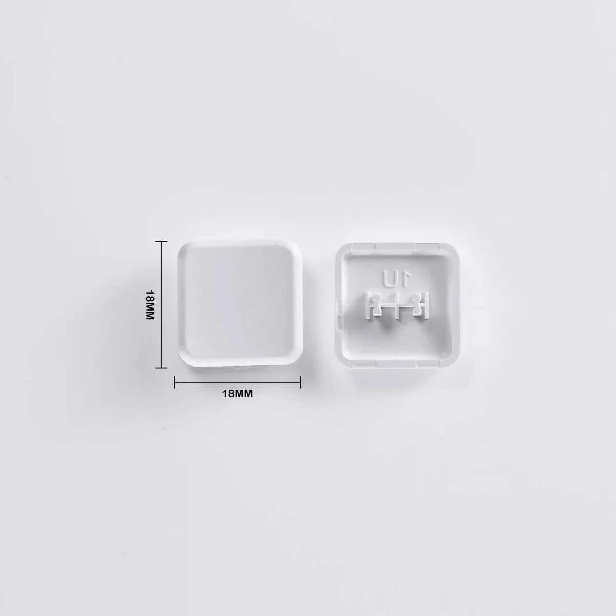 A gallery of CFX PLUS durable PBT Kailh Choc V1 keycaps in sleek black and white, showcasing their low-profile design from multiple professional.