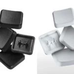 Sleek, minimalist CFX PLUS Kailh Choc V1 keycaps in black and white, highlighting their durable PBT construction and low-profile design.