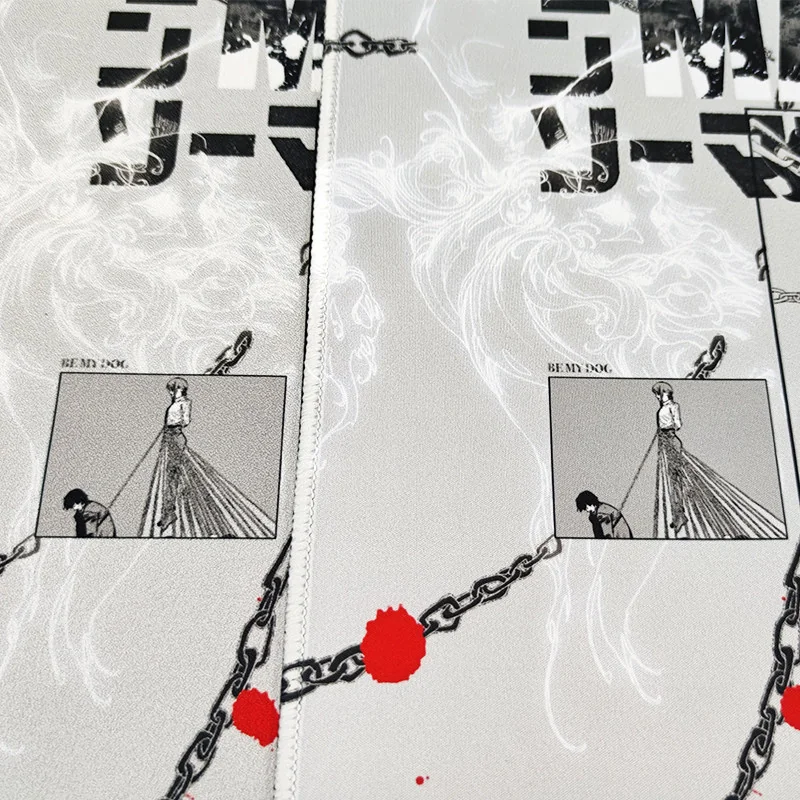 Chainsaw Man gaming mouse pad, showcasing dynamic artwork on its premium, waterproof, textured jacquard surface, designed for precision gaming design.