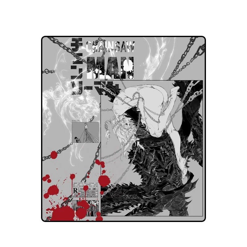 Chainsaw Man waterproof gaming mouse pad featuring dynamic artwork and a premium textured surface for ultimate precision.