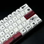 Exclusive Charon PBT keycaps set feature intricate mythological underworld designs and premium durability in multi-angle views.