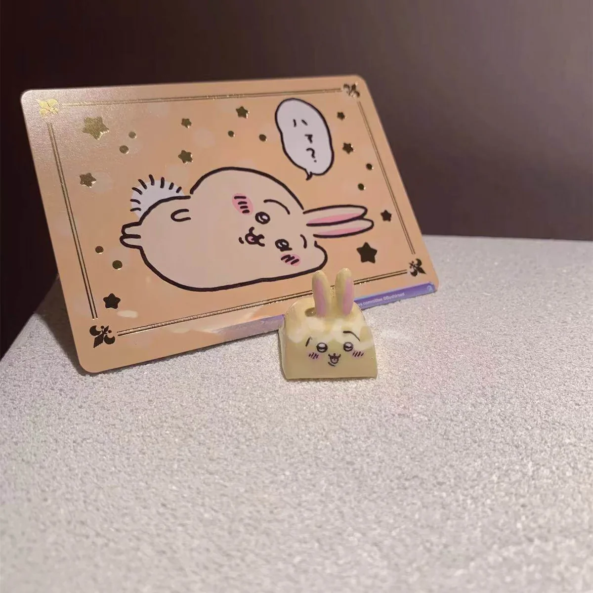 Whimsical Chiikawa artisan keycap, handmade resin charm. Gallery views reveal unique, playful character details and quality craftsmanship from multiple angles.