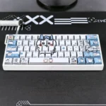 Chiikawa: Hachiware Cherry Keycap Set, showcasing crisp shine-through legends. Modern minimalist design for vibrant backlit keyboards.