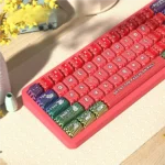 Artistic gallery views of the unique Chinese Zodiac PBT dye-sub keycaps set, highlighting vibrant, symbolic animal illustrations and traditional culture.