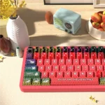 Exquisite Chinese Zodiac PBT dye-sublimation keycaps set, featuring vibrant, detailed illustrations of all twelve animals presented from various artistic angles.