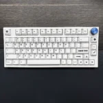 Monochromatic Cosmic PBT Keycaps Set showcasing an elegant monochromatic deep space design. These durable PBT keycaps promise celestial wonder and broad compatibility setup.