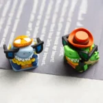 Artisan crocodile resin keycap, an ESC masterpiece. Intricate scales, dark texture, and powerful motif shown from all angles, unique desktop statement.