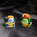 Handcrafted crocodile resin keycap, an intricate artisan ESC masterpiece making a powerful and unique desktop statement.