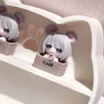 Close-up of the handcrafted Delta Force Hackclaw artisan keycap, highlighting the vibrant, stylized mouse's intricate details and artistic design.