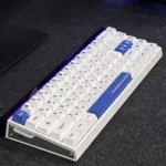 A side view of the Dazzling Diamond PBT Keycaps Set, highlighting their sparkling, multifaceted design and brilliant on durable PBT material.