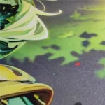 Vibrant close-up of the exclusive Dota 2 Muerta heroic fantasy art desk mat, highlighting intricate character details and the artistic design.