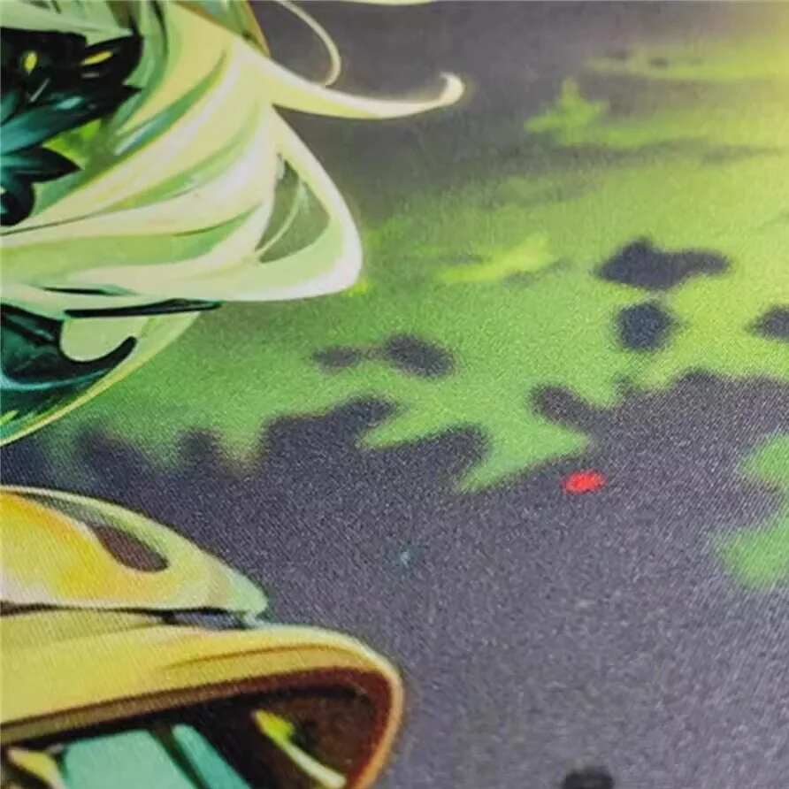 Vibrant close-up of the exclusive Dota 2 Muerta heroic fantasy art desk mat, highlighting intricate character details and the artistic design.