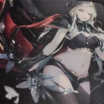 Dynamic view of the large Dota 2 Drow Ranger gaming mouse pad, highlighting its vibrant dark fantasy art, anti-slip base, and smooth waterproof surface.