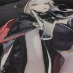 A dynamic close-up of the Dota 2 Drow Ranger anti-slip waterproof gaming mouse pad, showcasing its vibrant dark fantasy art and large, smooth surface.