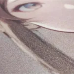 A playful Dota 2 Marci gaming mouse pad showcasing its whimsical character art and vibrant background from a fresh angle, perfect for any desk.