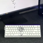 Elegant Rose Side-Engraved Magnetic Keycap Set showcasing premium PBT with subtle rose accents and crisp backlighting, compatible with magnetic switch.