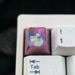 Premium Elysia Titanium Keycap for Honkai Impact 3rd ESC, featuring ethereal character art on polished titanium. Merges elegance with robust gaming aesthetics.