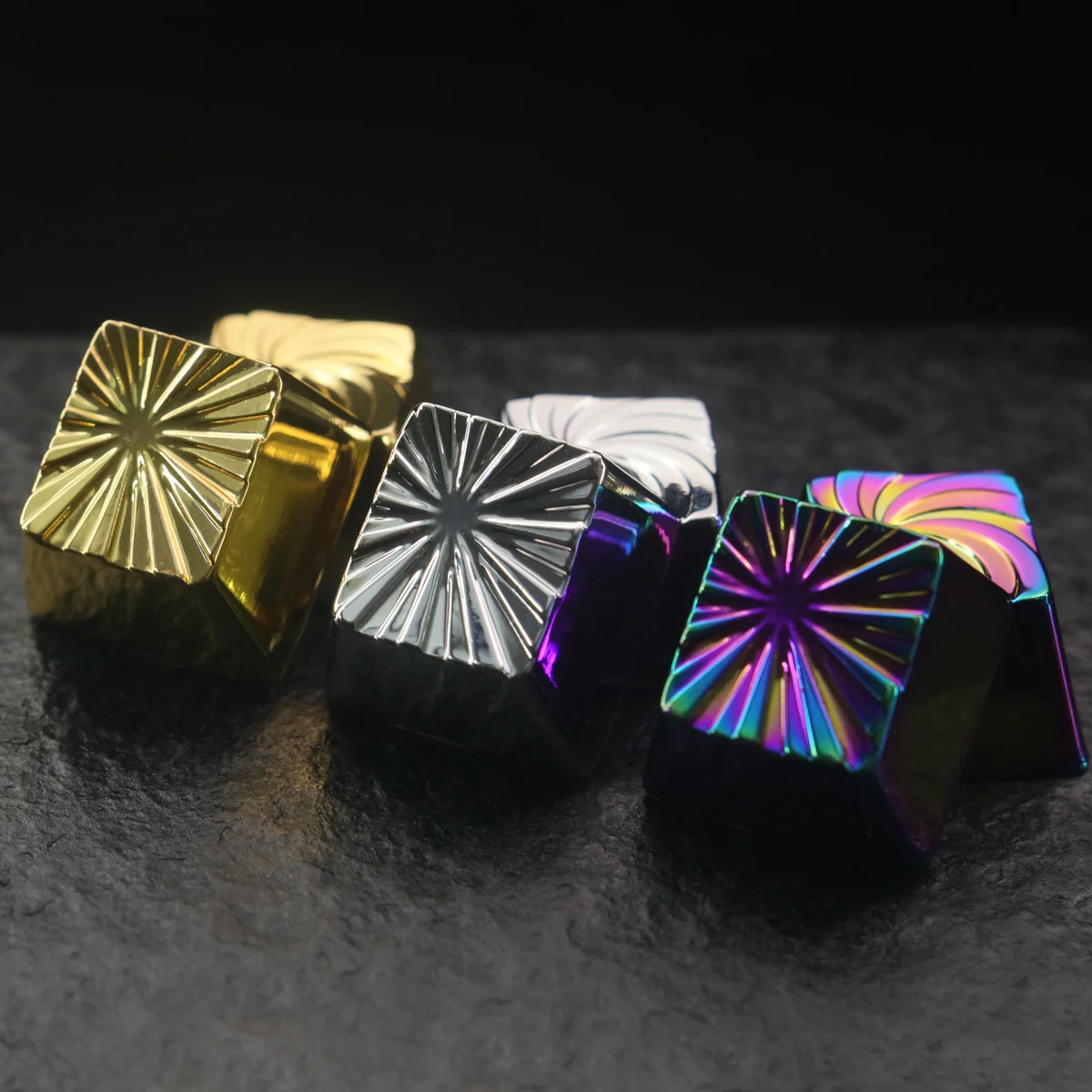 Featuring a premium Explosion Series Keycap, meticulously sculpted from zinc alloy with a vibrant electroplated finish, showcasing its dynamic design.