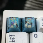 Exclusive Hatsune Miku Titanium Artisan ESC Keycap showcasing vibrant Miku imagery and festive cultural motifs with polished titanium craftsmanship.