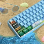 Explore the Freeze Summer Keycap Set from various angles, highlighting its premium PBT dye-sub craftsmanship. These playful, nostalgic keycaps features.