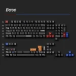 Premium black GAME1989 Samurai retro gaming keycaps base set, featuring dark pixelated designs that capture the essence of 1989 arcade classics.