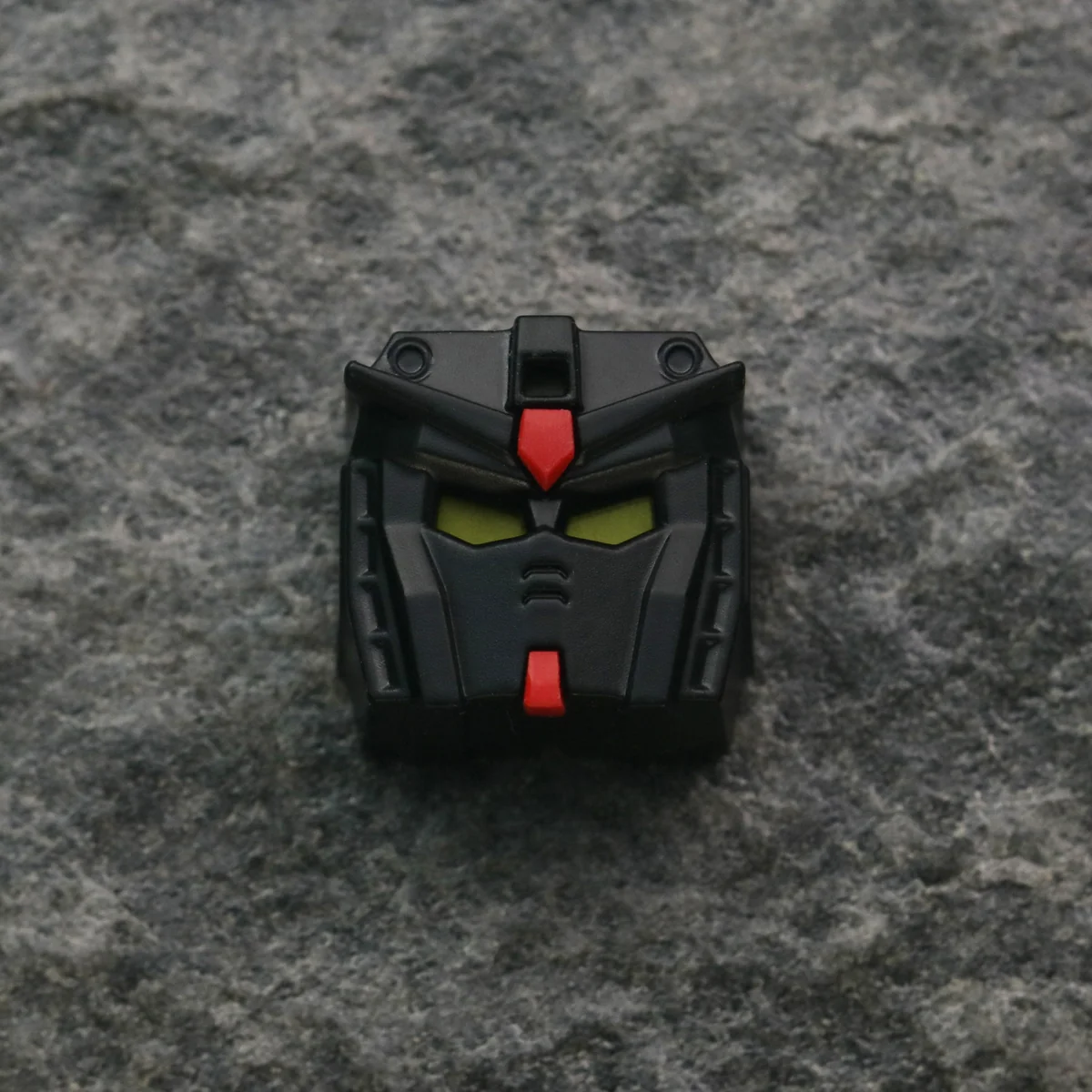 Mobile Suit Gundam: Black RX78 Keycap featuring the iconic design, crafted from sleek black zinc-aluminum alloy with a subtle translucent backlit glow.