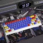 Experience the high-tech artistry of the Gundam PBT side-lit keycaps set from various perspectives, revealing its iconic mecha details and durable PBT.