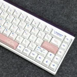 Gallery of the Exclusive Heartbeat Cherry Keycap Set, showcasing durable, crisp dye-sub legends and vibrant aesthetic from various angles. Magnetic switch compatible.