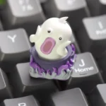 Unique handcrafted Hotpot Duck artisan keycap for ESC, showcasing its cute duck character, vibrant colors, and detailed resin craftsmanship.