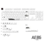 Experience the thrill! Multiple angles of the iconic Initial D PBT dye-sub AE86 keycap set, featuring dynamic JDM racing anime art.