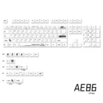 A playful gallery of Initial D PBT Dye-sub AE86 keycaps set, showcasing various angles of the iconic JDM racing designs. Relive street-style anime thrills.
