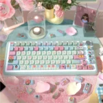 Elegant Ink Wash Brilliance Keycaps Set showcasing serene traditional Chinese art, designed to bring sophisticated beauty to any refined desk.